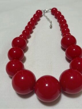 Chunky Red cherry 🍒 Marco Retro statement Necklace